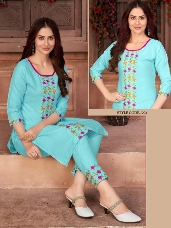 VFF Style 1001 Beautiful Cotton Kurti With Bottom